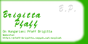 brigitta pfaff business card